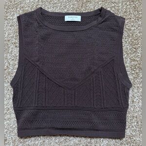 Aritzia Babataon Pointelle Cropped Top in Medium